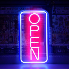Rdutuok LED neoniniai ženklai verslui, 42 x 22 cm, LED atviri neoniniai ženklai, elektrinis ekranas, maitinamas iš USB, skirtas barams, žaidimams, miegamiesiems, dekoracijoms, vertikaliai