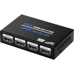 PNGOS 4K HDMI skirstytuvas 1 į 4 išvestis vienu metu HDMI skirstytuvas 4 monitoriai Veidrodinis HDMI skirstytuvas 1x4 Palaiko 4K HD monitorius HDCP1.4