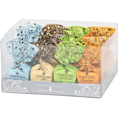 Deliano šokoladiniai triufeliai iš Italijos Tartufi Dolci Mišrių saldžiųjų triufelių dėžutė Antica Torroneria Šokoladinių triufelių mišrus rinkinys, 16 vnt., 220 g