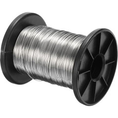 PATIKIL 304 nerūdijančio plieno viela, 328 pėdų 0,6 mm, 22 gauge juvelyrikos viela, amatininkų viela, minkšta karoliukų viela papuošalų gamybai, apyrankėms, amatams, pasidaryk pats, sidabrinė