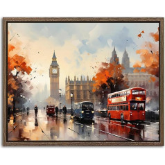 Londono drobė sienų meno akvarelė Big Ben peizažas sienos dekoro derliaus gatvės vaizdas spaudiniai paveikslas Retro britų Cityscape tapyba įrėminti meno kūriniai gyvenamasis kambarys miegamasis