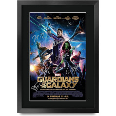 HWC Trading A3 FR FR Guardians of the Galaxy 1 Chris Pratt and Cast Gifts Printed Poster Autograph Picture for Film Memorabilia Fans - A3 Framed