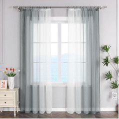 ESLIR užuolaidos Skaidrios užuolaidos Gradient Voile Pack of 2