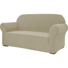 SU SUBRTEX 1 dalies elastingas sofos užvalkalas Spandex žakardinis audinys, skirtas sofai, sofos foteliui, neslystančiai baldų apsaugai (Loveseat, chaki)