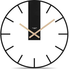 Cander Berlin Juna XXL Vintage sieninis laikrodis Tylus 40 cm MDF medinės rankos be tiksėjimo triukšmo Didelis modernus juodas gyvenamasis kambarys Virtuvė