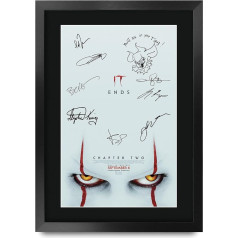 HWC Trading A3 FR FR IT Chapter Two Bill Skarsgård and Cast Dovanos Spausdintas plakatas su autografu - A3 įrėmintas
