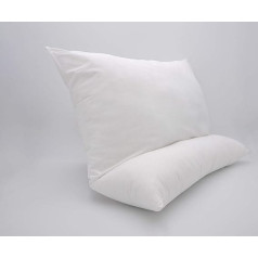 COLAS NORMAND Kelių padėčių minkšta pagalvėlė 62 x 65 cm 100 % medvilnė Ergonomiška skaitymo pagalvėlė Nugaros atlošas Sofa lova Reguliuojama Skalbiama prancūziška balta