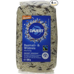 Davert Basmati ir laukinių ryžių mišinys 4 pakuotės (4 x 500 g) - ekologiškas