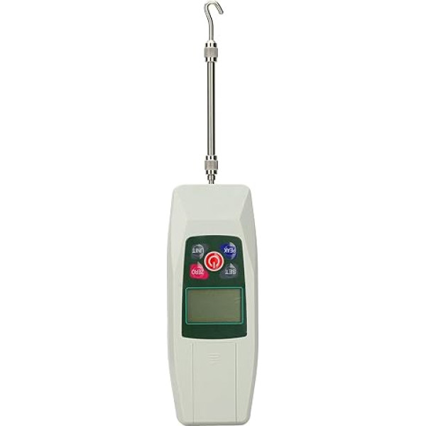 Tragbares Kraft Messgerät, Digitale Kraft Messgerät Push Pull Tester Messgerät Dynamometer mit 4 Einheiten, Spitzen Erkennung und Auto Power Off, ABS-Material für Labore
