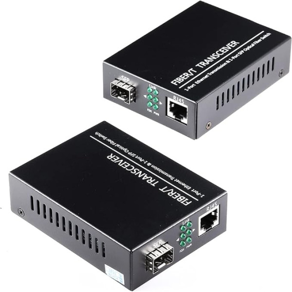 Atviras SFP lizdas, viena pora 1,25 Gb/s Gigabit Fiber Ethernet laikmenos keitikliai iš 10/100/1000Base-Tx į 1000Base-SX SMF RJ45 į SFP lizdą, palaiko SFP Gigabit modulius iki 120KM (2 vnt.)