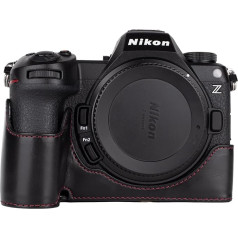 Rieibi PU odos dėklas Nikon Z6III fotoaparatui - Nikon Z6III dėklas su rankena ir apatine anga