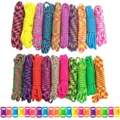 PARACORD PLANET 550lb III tipo paracord kombinuotieji amatų rinkiniai su sagtimis Big Neon