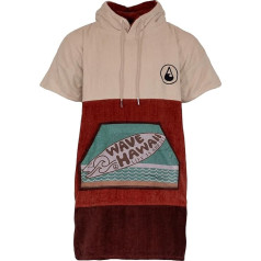 WAVE HAWAII Bade-Poncho Damen & Herren | Größe M, 155-185 I 100% Baumwolle Surf-Poncho für Erwachsene | Frottee-Poncho Handtuch mit hoher Wasserabsorption | Umziehhilfe Strand Erwachsene