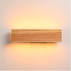 EGSO LED sieninis šviestuvas Medinis sieninis šviestuvas Vidaus modernūs sieniniai šviestuvai 32 cm 10 W 2800 K 800 LM šiltai baltas sieninis apšvietimas miegamajam, svetainei, prieškambariui, koridoriui, laiptinėms ir koridoriui Naktinis apšviet