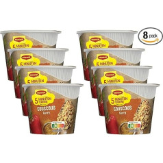 MAGGI Magic Orient Couscous Curry, skanus paruoštas maistas, greito paruošimo makaronai, aromatingi, aštrūs rafinuoti su daržovėmis, 8 vnt. (8 x 70 g)