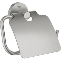 GROHE Start 41179DC0 Popieriaus laikiklis (medžiaga: metalas, paslėpto tvirtinimo, su dangteliu, skirtas klijuoti arba gręžti), 