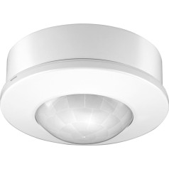 Judesio detektorius 360°, IP20, 1200 W, maks. nuotolis 8 m, baltos spalvos