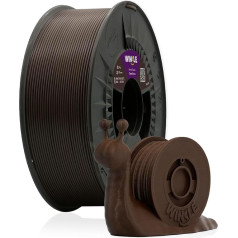 WINKLE PLA HD gija, Ebony Brown, 3D spausdintuvų gija, 2,85 mm, 1 kg, PLA Brown, suderinama su visais 3D spausdintuvais, matmenų tikslumas, 1 kg ritė