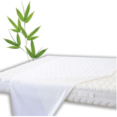 ROVESI Bambukinis čiužinys Topper Vandeniui atsparus skalbiamas purus (1 vnt., 100 x 240)