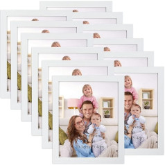 Giftgarden 8x10 White Wood Grain Photo Frames Multipack of 12 Photo Frames Bulk Pack Wall Table Display