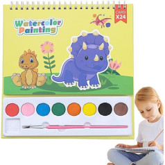 24 Seiten Paint with Water Books for Kids, akvarelės tapybos knygos, Velykų krepšelis, meno veikla, tapyba vaikams, puiki dovana berniukams, mergaitėms, ikimokyklinio amžiaus vaikams
