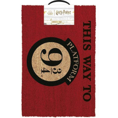 Piramidės Hario Poterio kilimėlis (This Way to Platform 9 3/4 Design) Kilimėlis 40 cm x 60 cm - oficialiai licencijuotas produktas