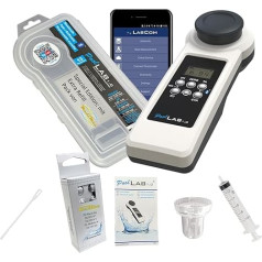 MediMuc specialusis leidimas: 15 in 1 PoolLab 1.0 Photometer - elektroninis vandens testeris - fotometras su 70 testo tablečių (1.0 I papildoma pakuotė)