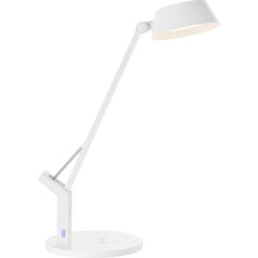 BRILLIANT lempa, Kaila LED stalinė lempa su indukciniu įkrovimo laikikliu, balta, 1 x integruotas šviesos diodas, 8 W integruotas šviesos diodas, (710 lm, 3100-6100 K), belaidis mobiliųjų įrenginių įkrovimas