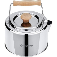 KingCamp 1.2L Camping Kettle Camping Tea Coffee Large Outdoor Hiking Kettle Portable 4 Ounce