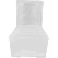 KICHOUSE Card Keeper Box Hardware Accessories Organizuojanti dėžutė Skaidri kortelė Nuotraukų saugykla Kortelės laikymo dėžutė su dalikliais Nuotraukų laikymo dėžutė Paveikslėlių laikymo organizatorius Sveikinimo kortelės