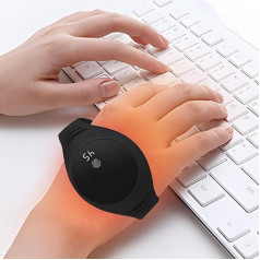 OBEST šildoma apyrankė, 2000 mAh apyrankės rankų šildytuvas, kišeninis šildytuvas, elektrinis USB nešiojamasis su 3 reguliuojamais šildymo režimais ir skaitmeniniu ekranu, skirtas lauke, žygiams, dovana moterims / vyrams