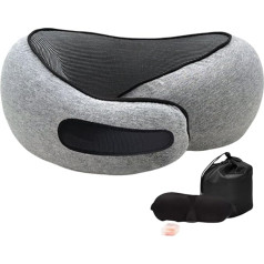 Kelioninė kaklo pagalvė, kelioninė orlaivio pagalvė, ergonomiška kelioninė pagalvė, ergonomiška atraminė pagalvė, sraigės kaklo pagalvė kelionėms, skirta naudoti orlaivyje