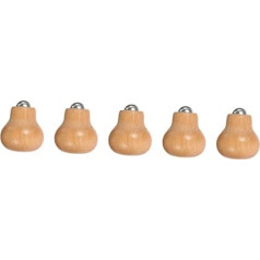 minkissy 5St Massagerolle Nackenmassagegerät nerūdijančio plieno slack Gehhhilfe Werkzeug Gesichtsroller Massagegerät für das Gesicht gemütlich Walze wesentliche Buche Fräulein Scrollrad hölzern