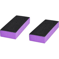 LNAUJS 2 Stück Pufferblock, professionelle Maniküre-Werkzeug-Kits, Körnung 100/180, schwarze Nagel-Pediküre-Feile und Schleifpolierfeile