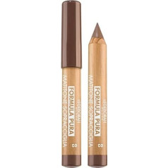 Deborah Milano Pure Formula antakių pieštukas 02 Medium Brown Didelio suderinamumo, ilgai laikosi, atsparus vandeniui, suteikia apimties ir struktūros