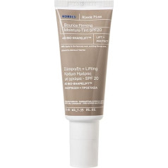 KORRES BLACK PINE 4D BioShapeLift stangrinamasis drėkinamasis kremas, su SPF20, lengvo atspalvio, švytinčiai veido odai, veganiškas, 40 ml