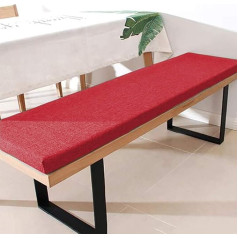ZINN Premium suolo pagalvėlė su kaklaraiščiais 120x35cm 3cm storio putų ilgas sėdynės pagalvėlė Kėdės pagalvėlė Valgomojo suolo pagalvėlė virtuvei / erkeriui / sodui