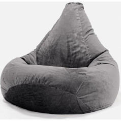 Lounge Pug , Žaidimų Bean Bag kėdė Velvet Slate Grey