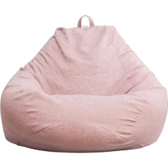 Zxtdd Patogios tingios sofos, Kėdės su antklode, be patalynės, sėdimoji dalis, pupelių maišas, pufas, sofa, svetainė, 1 vnt., Pink_L - 90 cm × 110 cm