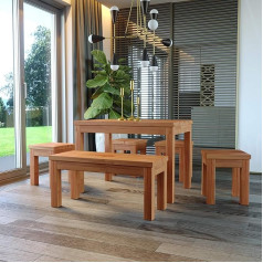 Krok Wood Milano valgomojo stalas iš buko masyvo (180 x 100 x 77 cm)