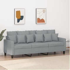 Ccciner 3 vietų sofa šviesiai pilka 180 cm audinys, Jauki modernaus dizaino 3 vietų sofa, skirta poilsiui ir pramogoms svetainėje Sofos ir sofos