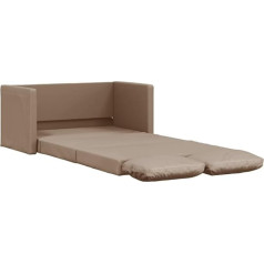 ‎Vidaxl vidaXLL Grindų sofa, sulankstoma grindų lova su miego funkcija, sofa lova su metaliniu rėmu, sulankstoma sofa lova svetainei, miegamajam, kapučino rudos spalvos audinys