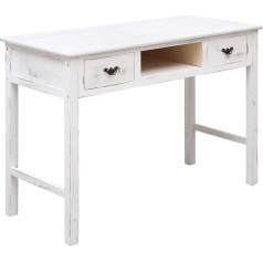 Camerina Konsolinis staliukas Antikvarinis baltas 110 x 45 x 76 cm Konsolinis staliukas gyvenamajame kambaryje Konsolinė spintelė Prieškambario staliukas Šoninis staliukas Mediena
