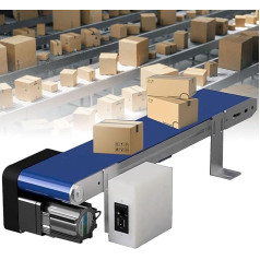 GHRERTX Kleines Förderband, elektrisches Desktop-Förderband, Ladefläche, Höhe: 200 mm, Motordrehzahl: 1350-3000 U/min, Bandspannung und Fördergeschwindigkeit einstellbar, for kleine Transporte