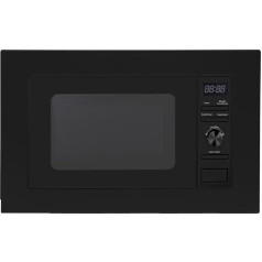 Įmontuojama mikrobangų krosnelė PKM MW800-20B EB, 800 W mikrobangų krosnelės galia, 20 l kepimo erdvė, 6 galios lygiai, 6 programos, atitirpinimo funkcija, stiklinis rėmas, juoda, apsukamas stalas (24,5 cm), LED ekranas, juoda
