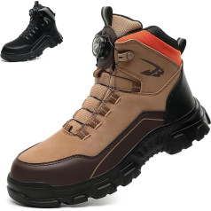 NACKINg Sicherheitsschuhe Herren Leicht Arbeitsschuhe Damen Sportlich Sicherheitsstiefel rutschfeste Wasserdicht Stahlkappenschuhe mit Drehknopf