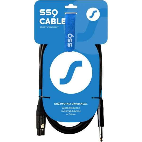 Ssq xlrjs5 - xlr moteriškas / 6,3 mm stereofoninis lizdas