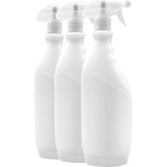 Purškiamasis buteliukas vandeniui valyti, mažas purškiamasis buteliukas, augalams, slėgio dozatorius, su difuzoriumi, 3 plastikiniai buteliukai, 750 ml purškiamasis buteliukas