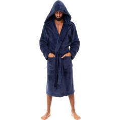 John Christian Super Soft Fleece chalatas su gobtuvu Navy - Vyriškas