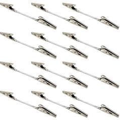 EXCEART 12 vnt. metalinės vielos aligatoriaus spaustukai Ilga uodega aligatoriaus spaustukai su dvigubomis galvutėmis Klipai tvirtinimo detalės DIY kortelės nuotrauka Stovinti apdailos priedai